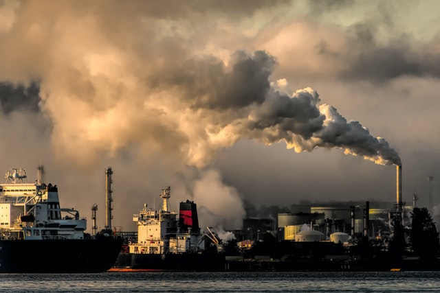 factories with emissions coming out